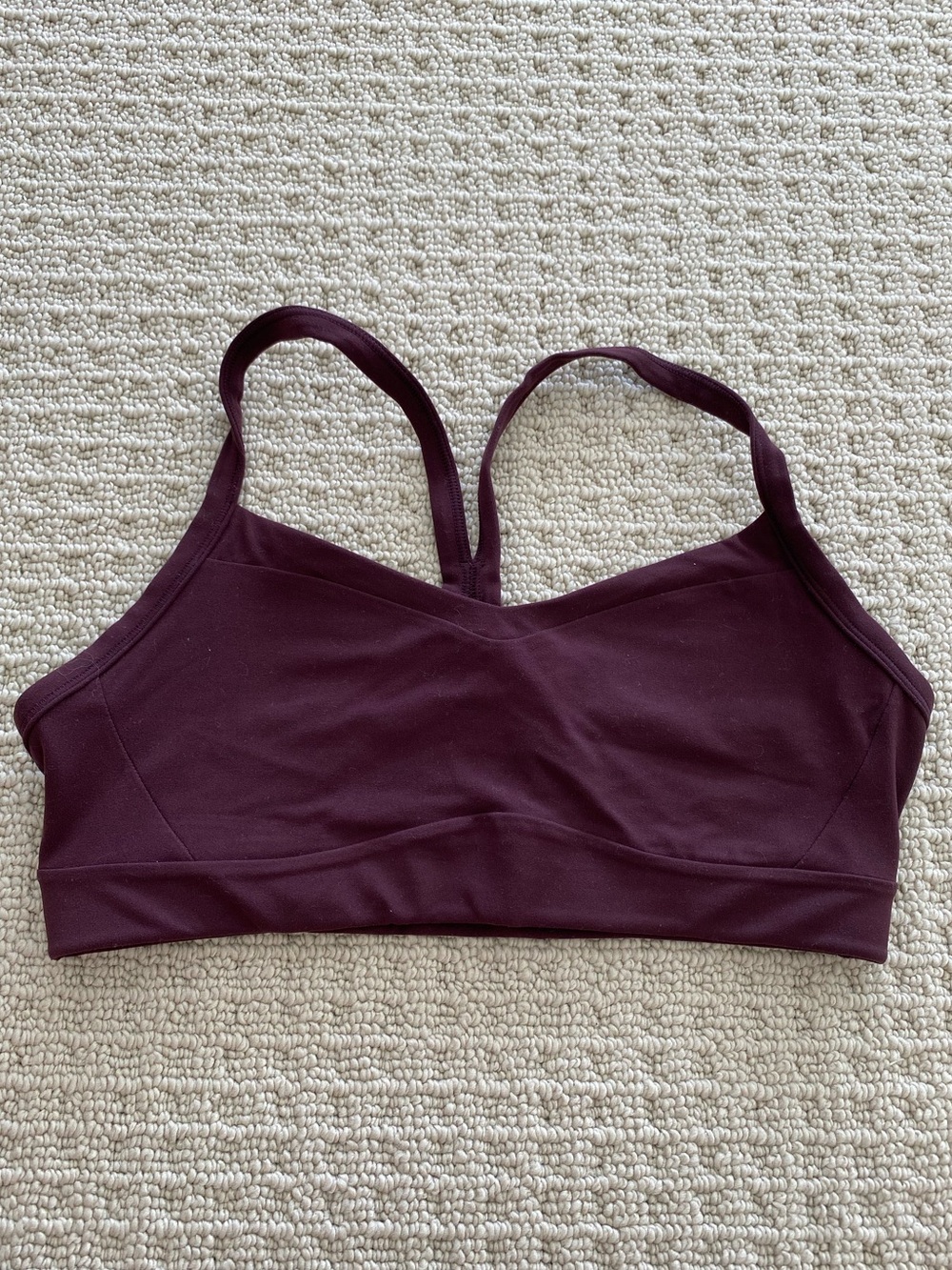 Athleta Vital Bra Spiced Cabrnet Maroon Small Yoga Workout Medium Support A-C